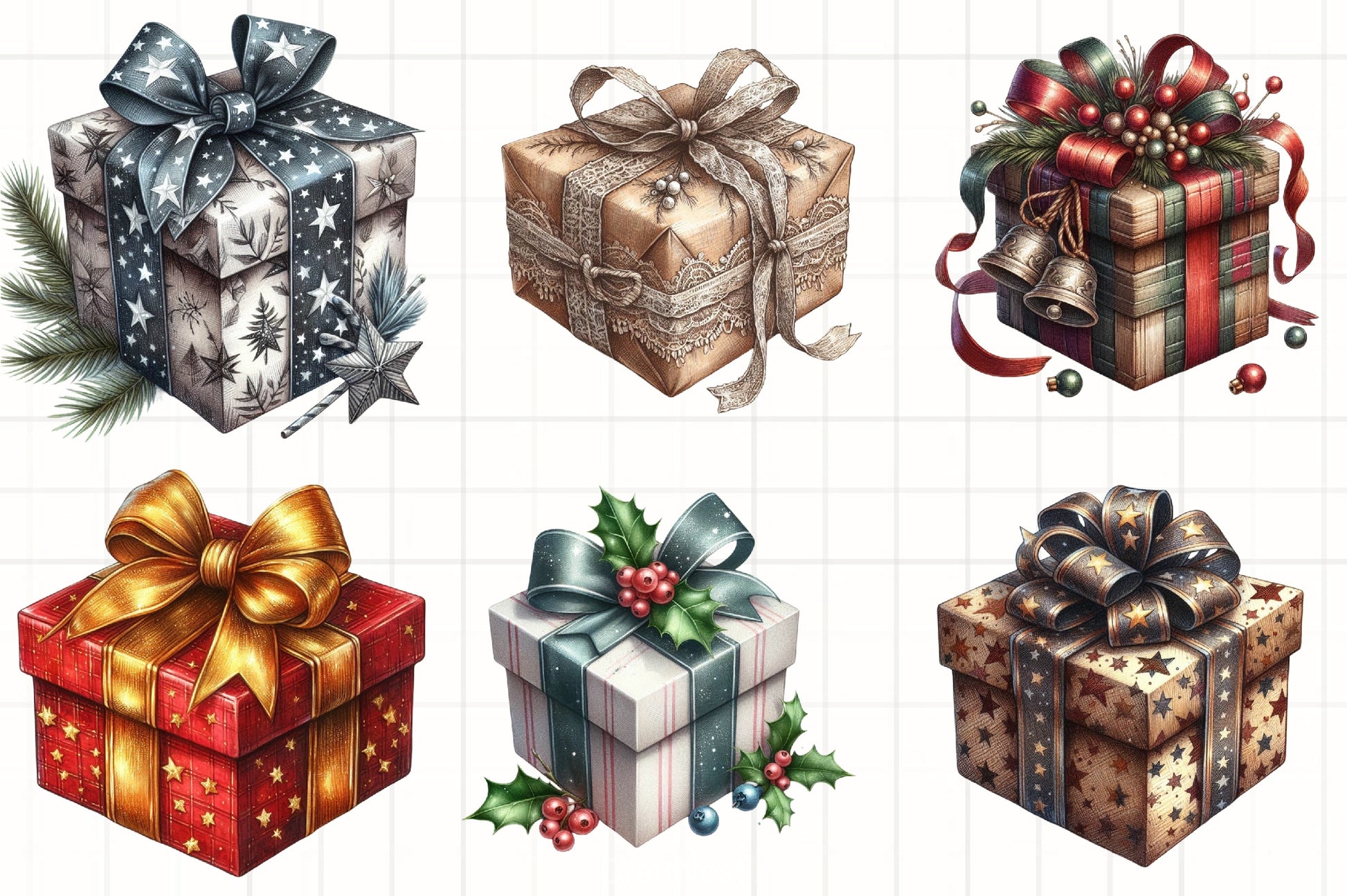 Christmas Present Clipart Bundle - CraftNest - Digital Crafting and Art