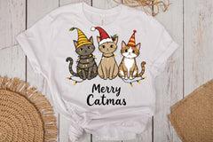 Merry Catmas T Shirt Clipart Bundle - CraftNest - Digital Crafting and Art