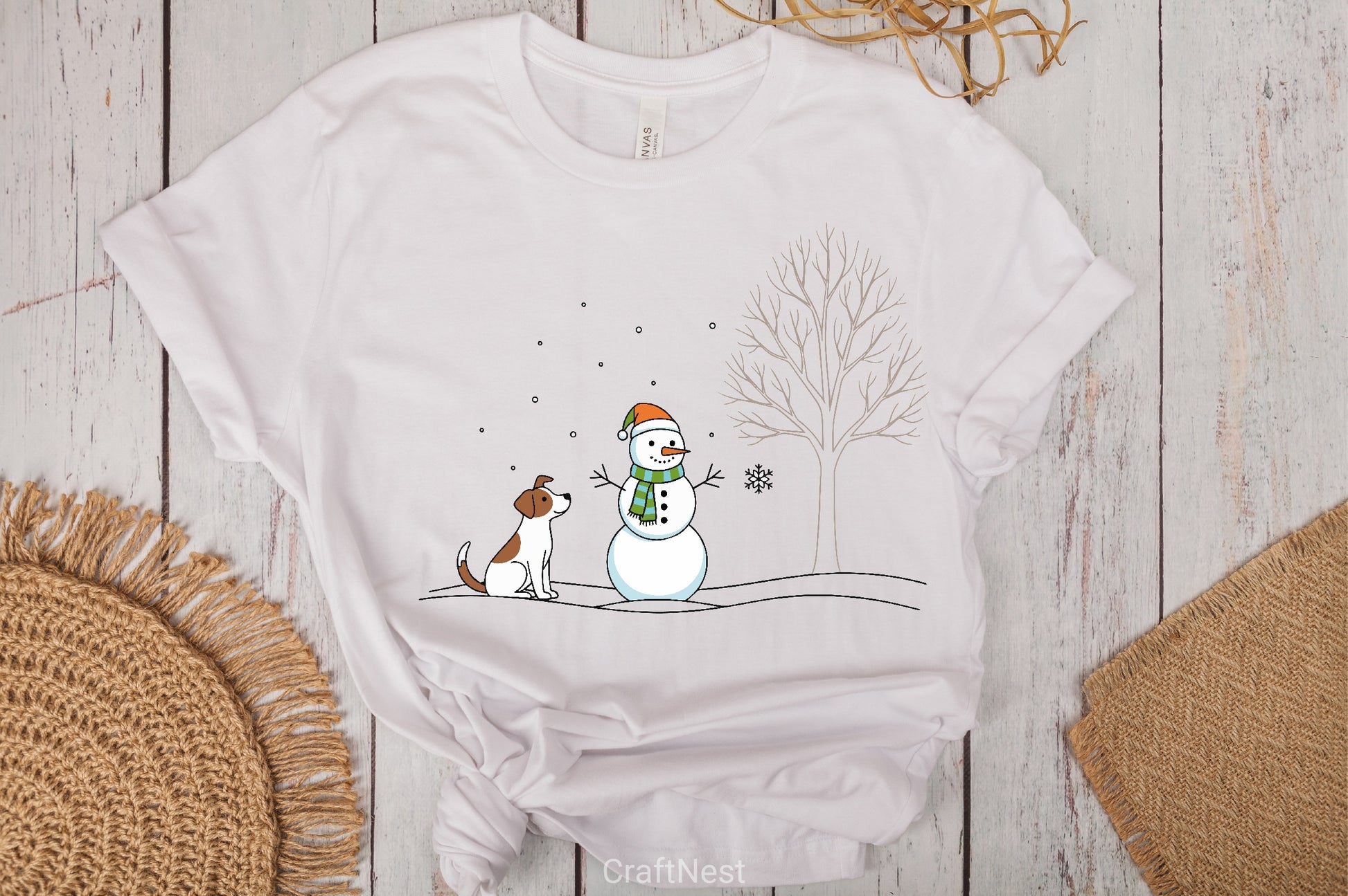 Dog Snowman Winter Clipart Bundle - CraftNest - Digital Crafting and Art