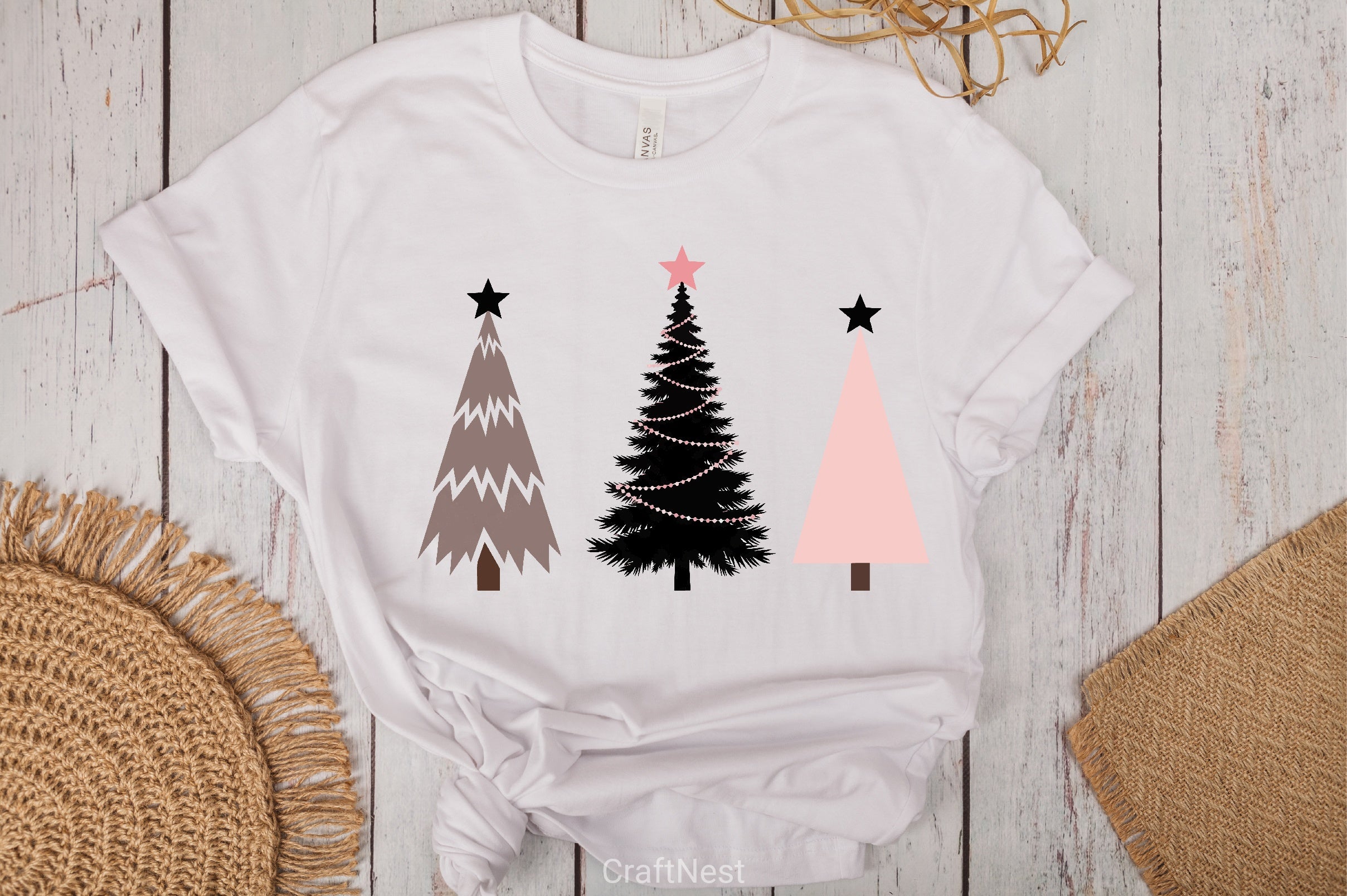 Minimalist Christmas Trees Clipart Bundle - CraftNest - Digital Crafting and Art