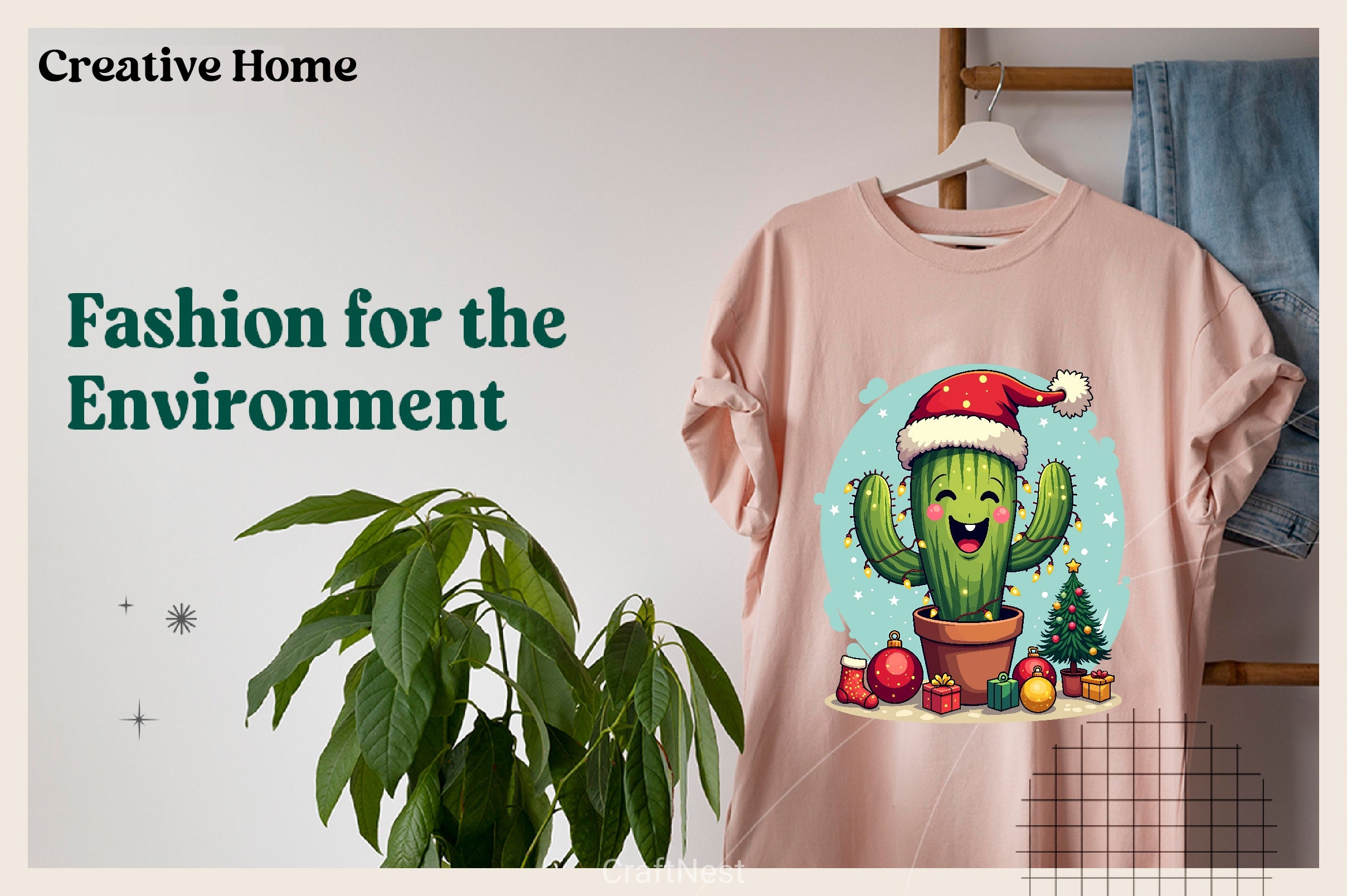 Festive Cactus Christmas Clipart Bundle - CraftNest - Digital Crafting and Art