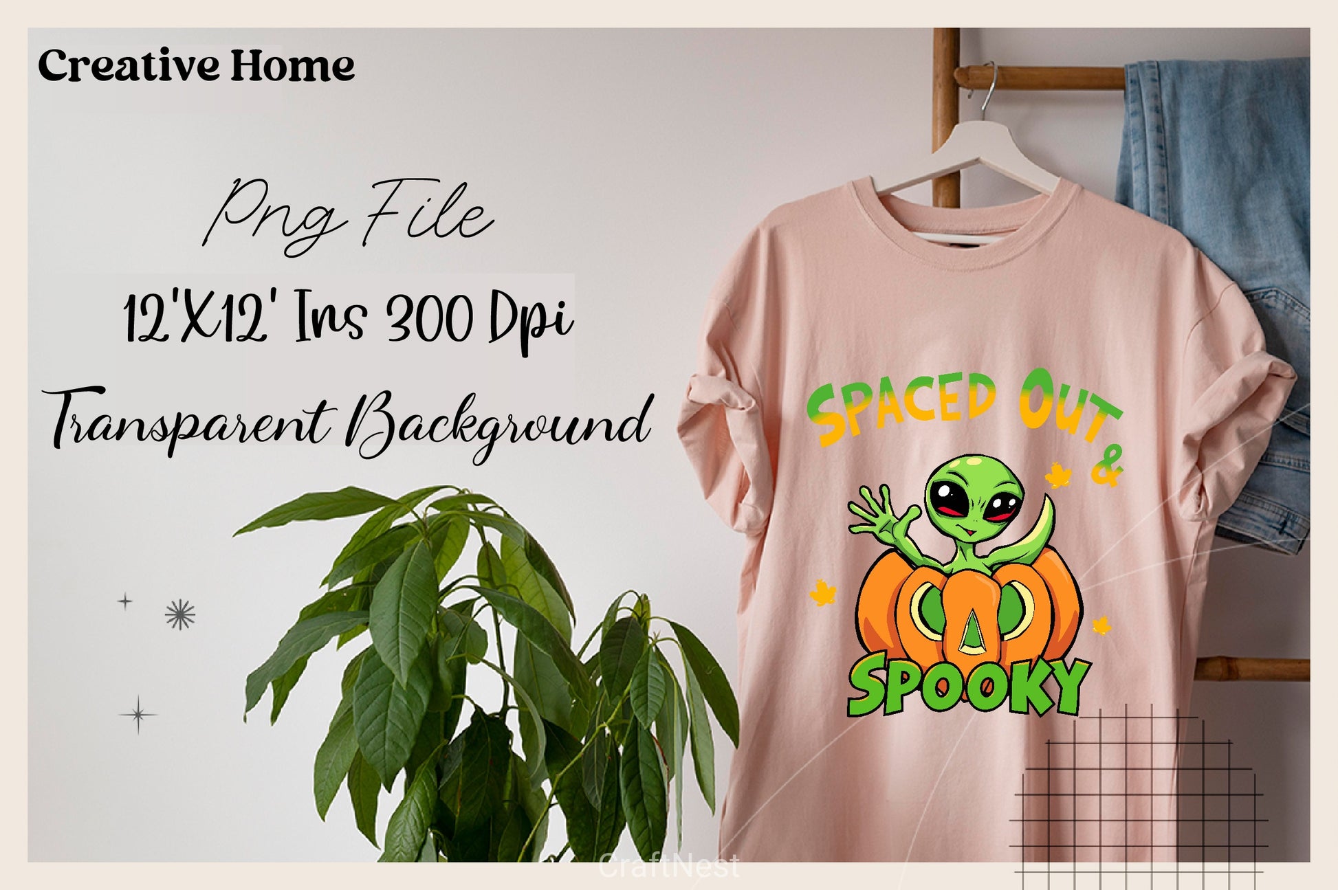 Spooky Alien Pumpkin Halloween Clipart Bundle - CraftNest - Digital Crafting and Art