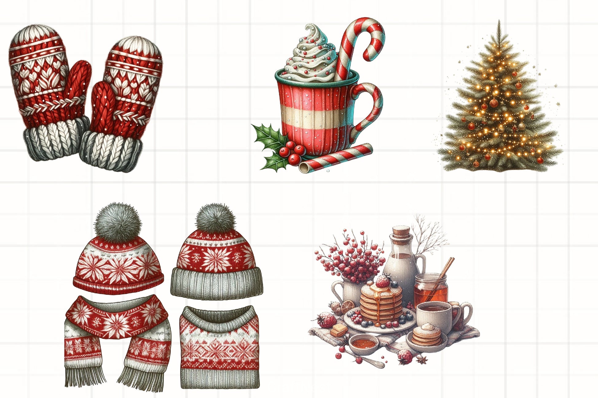Cozy Winter Christmas Clipart Bundle - CraftNest - Digital Crafting and Art