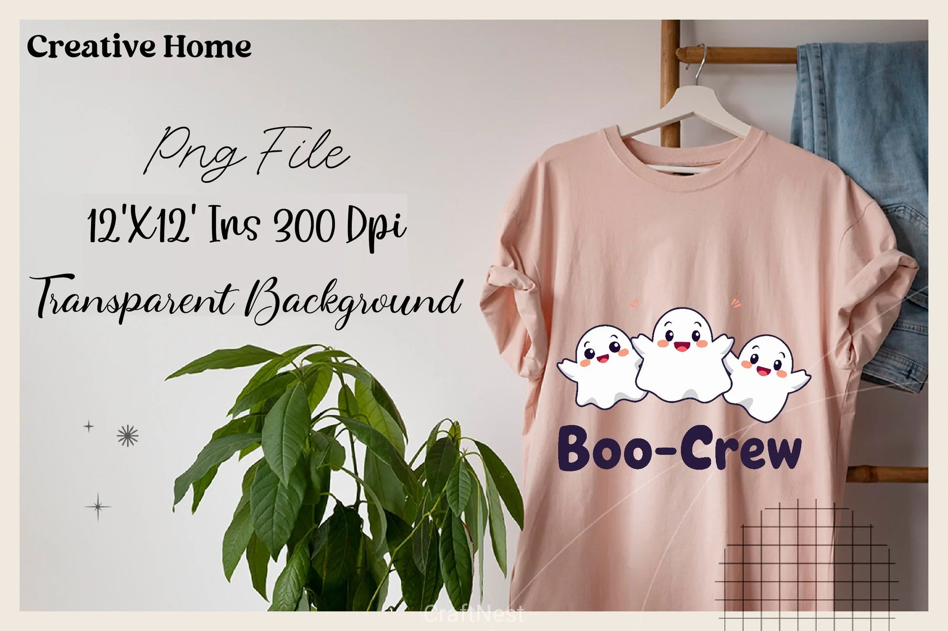 Cute Ghost Boo Crew Clipart Bundle - CraftNest - Digital Crafting and Art