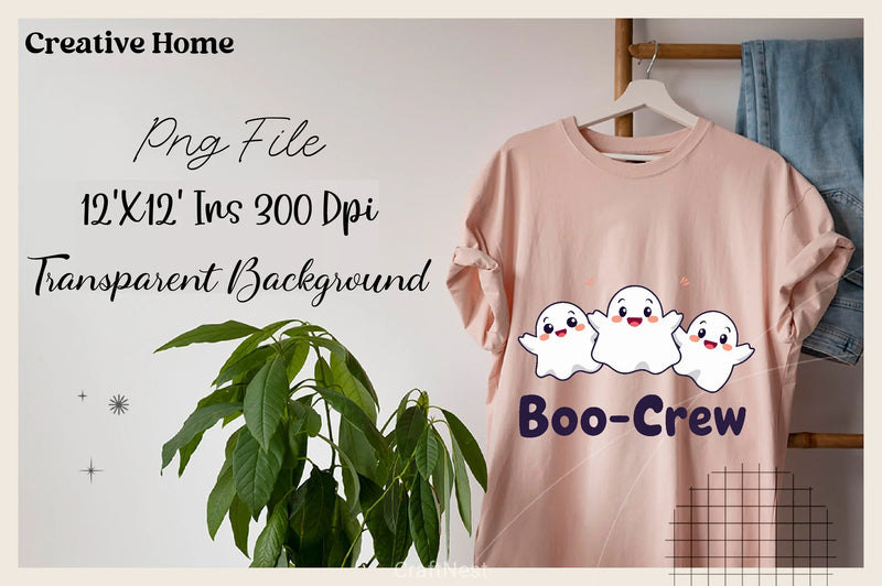 Cute Ghost Boo Crew Clipart Bundle - CraftNest - Digital Crafting and Art