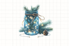 Blue Christmas Clipart Bundle 6 - CraftNest - Digital Crafting and Art