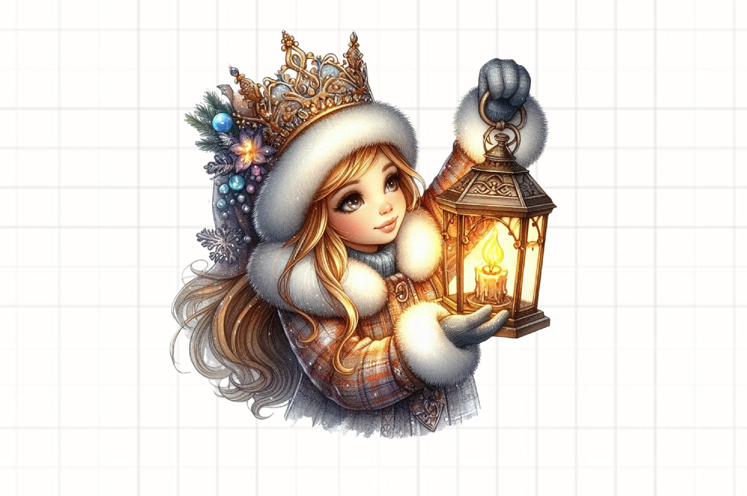 Christmas Princess Clipart Bundle - CraftNest - Digital Crafting and Art