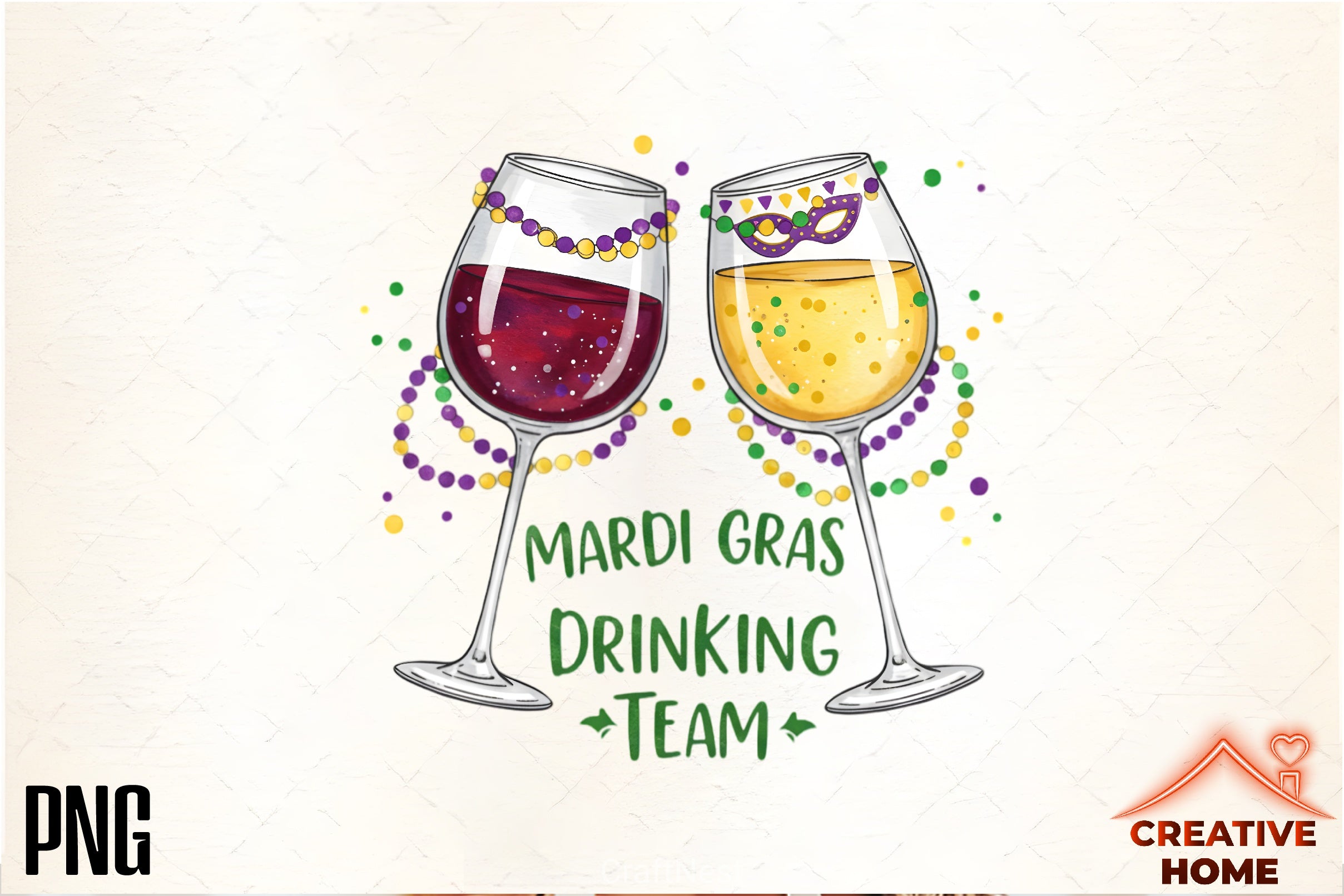 Mardi Gras Drinking Team Clipart Bundle - CraftNest - Digital Crafting and Art