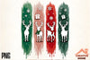 Christmas Reindeer Brushstrokes Clipart Bundle