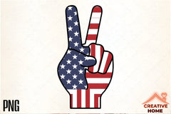 Patriotic Peace Hand Sign Clipart Bundle - CraftNest - Digital Crafting and Art