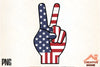 Patriotic Peace Hand Sign Clipart Bundle