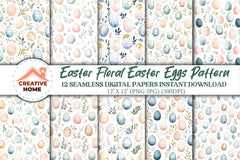 Easter Floral Eggs Clipart Bundle - CraftNest - Digital Crafting and Art