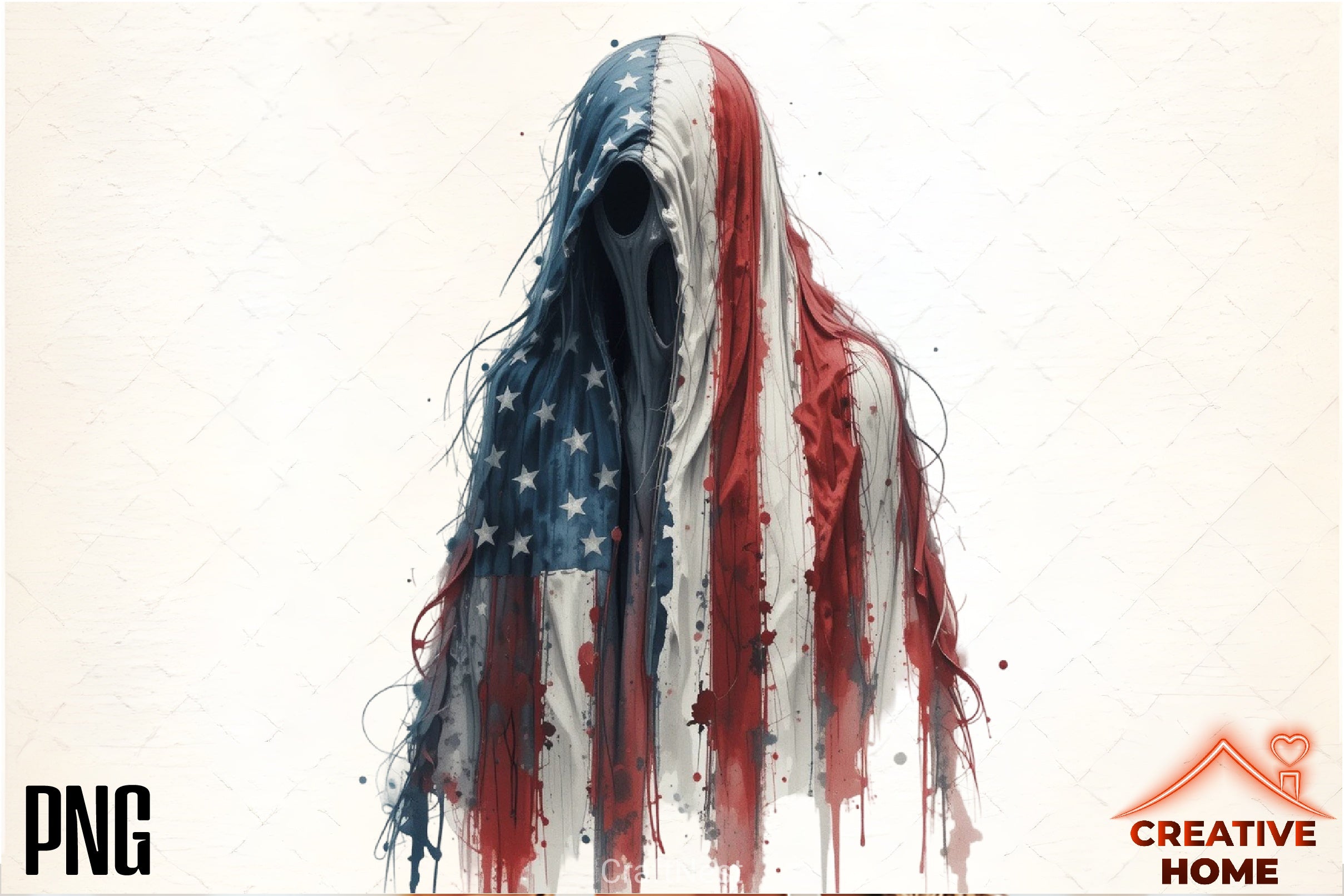 4th of July Gothic Ghost Clipart Bundle - CraftNest - Digital Crafting and Art