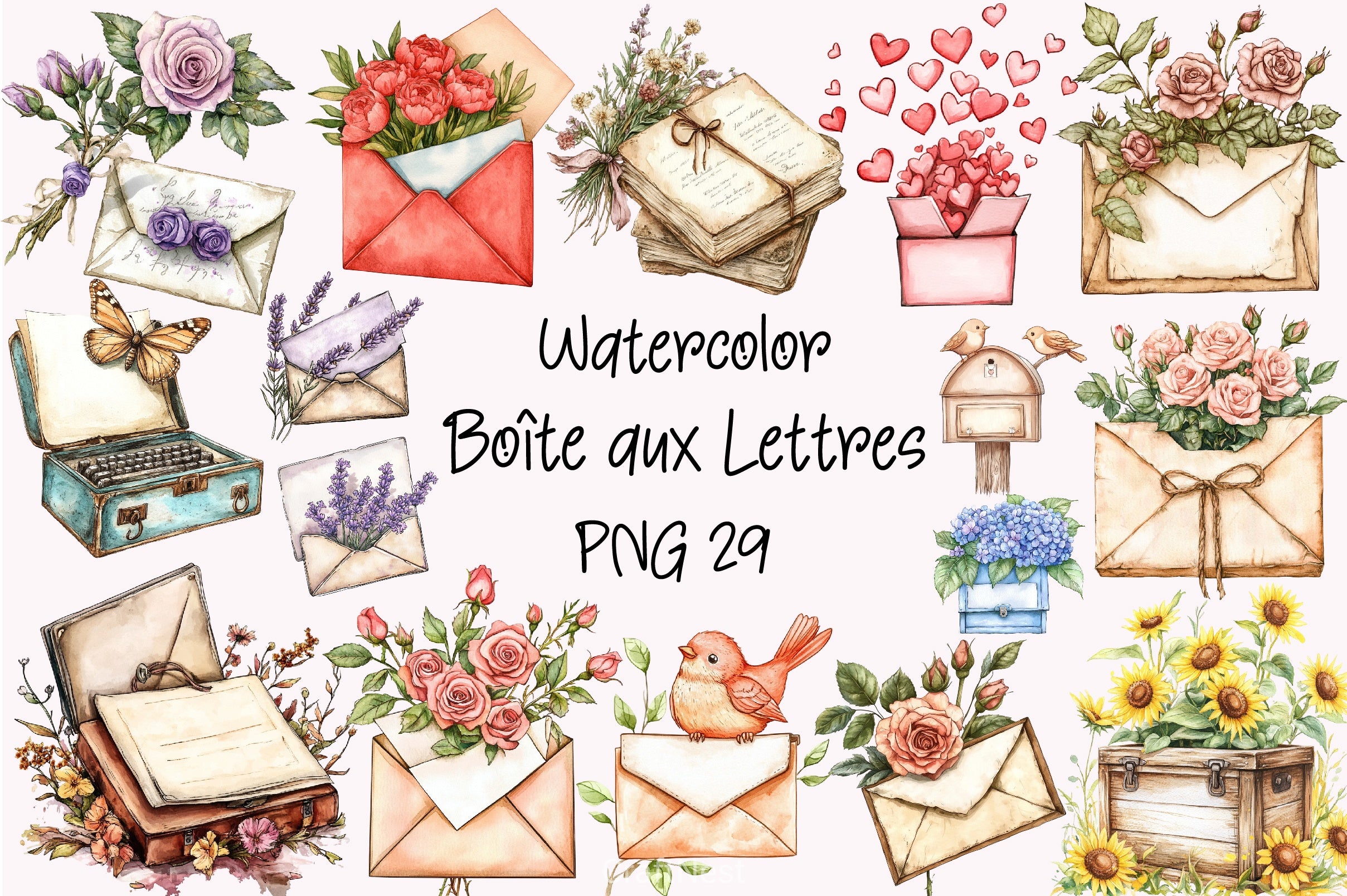 Bo√Æte Aux Lettres Clipart Bundle - CraftNest - Digital Crafting and Art