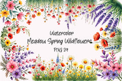Meadow Spring Wildflowers Clipart Bundle - CraftNest - Digital Crafting and Art