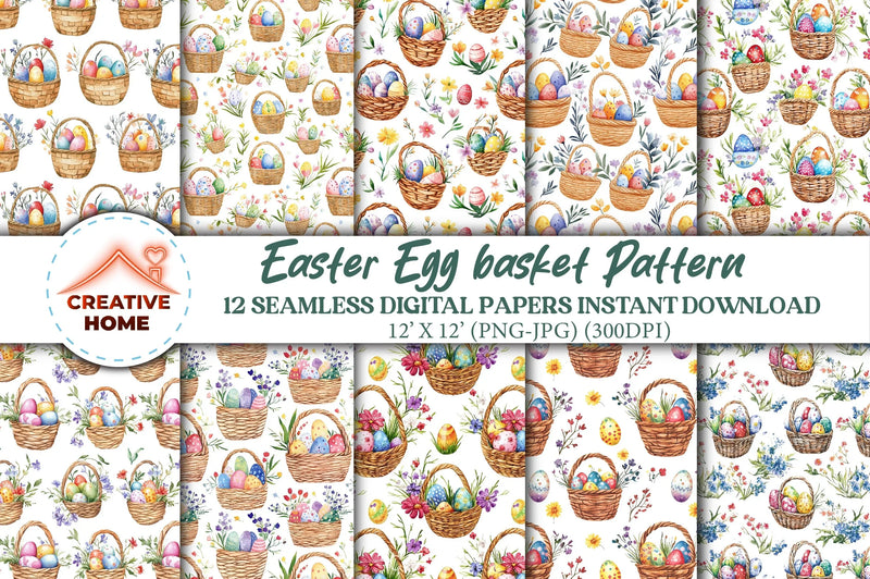 Easter Egg Basket Clipart Bundle 2 - CraftNest - Digital Crafting and Art