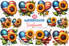 Sunflowers 4th of July Clipart Bundle 2