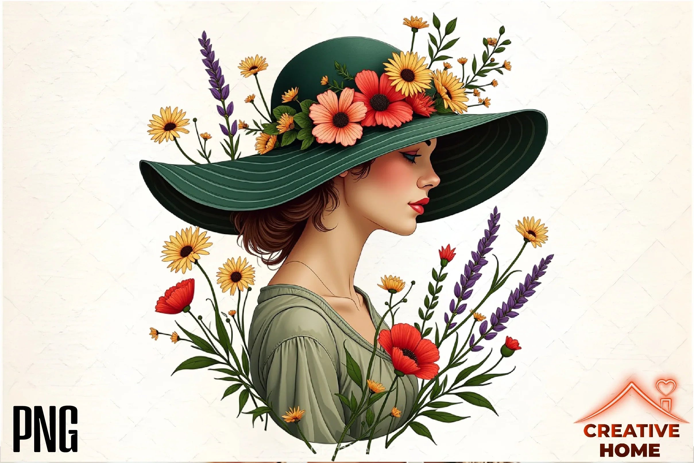 Spring Hat. Sign Spring Hats Clipart Bundle