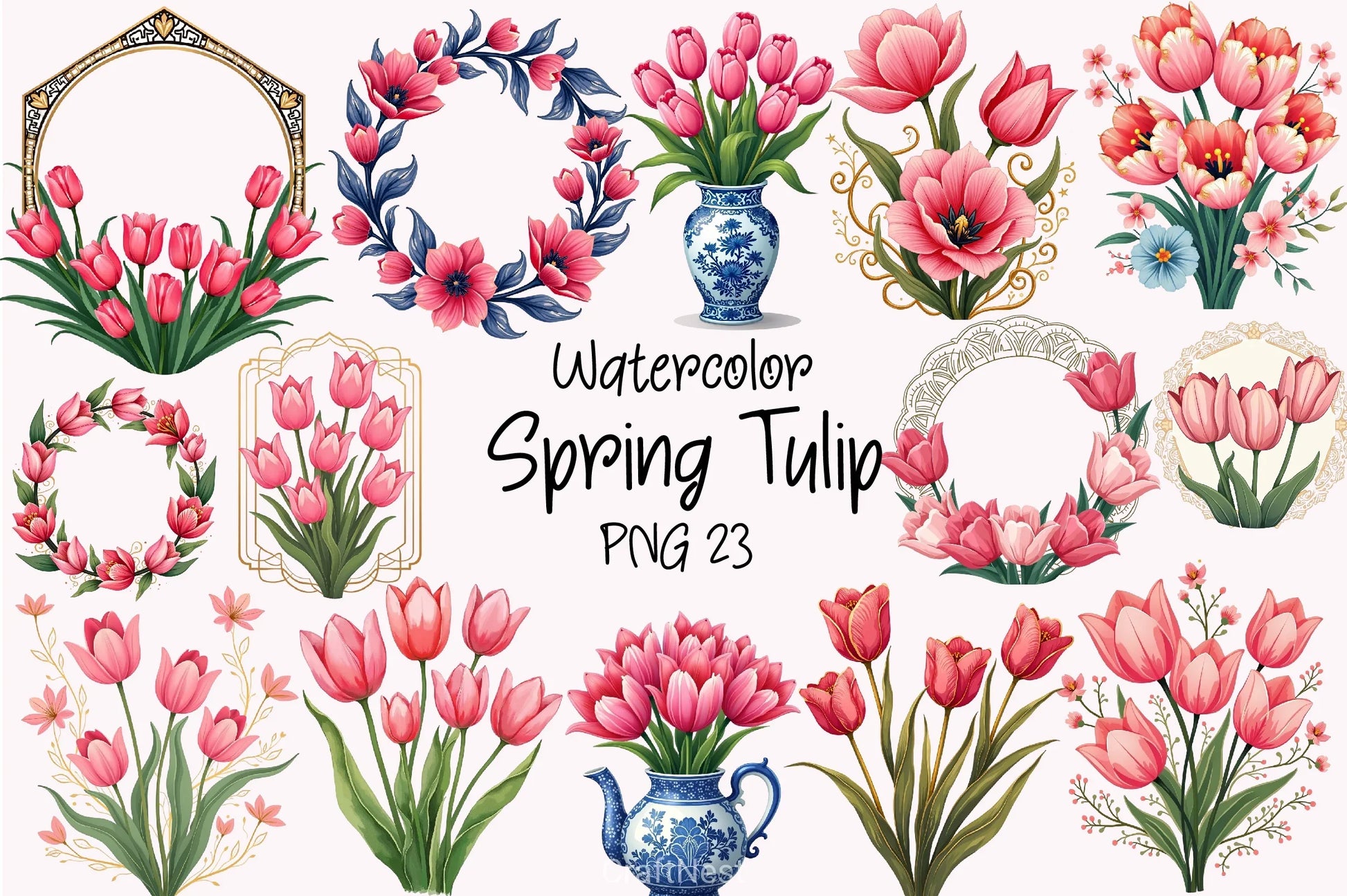 Spring Tulip Clipart Bundle 4 - CraftNest - Digital Crafting and Art