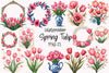 Spring Tulip Clipart Bundle