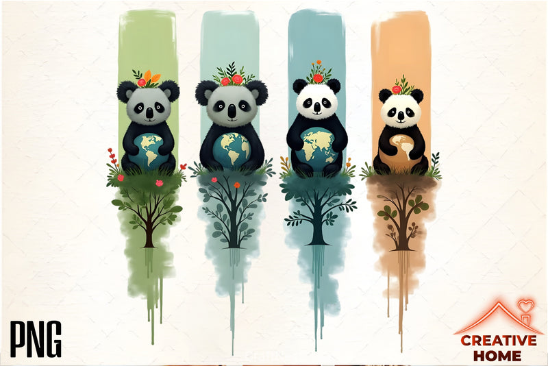 Earth Day Animal Brushstrokes Clipart Bundle - CraftNest - Digital Crafting and Art