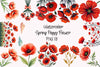 Spring Poppy Flower Clipart Bundle