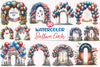 Memorial Day Balloon Arch Clipart Bundle