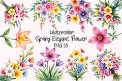 Spring Flower Clipart Bundle 4 - CraftNest - Digital Crafting and Art