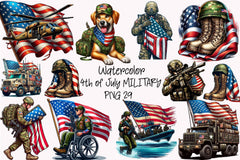 4th July Military Clipart Bundle - CraftNest - Digital Crafting and Art