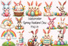 Cute Easter Bunny Clipart Bundle 54