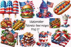 4th of July Food Recipes Clipart Bundle - CraftNest - Digital Crafting and Art