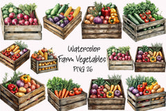 Farm Vegetables Clipart Bundle 7 - CraftNest - Digital Crafting and Art
