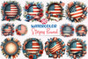 Memorial Day Stripes Frame Clipart Bundle