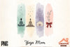 Yoga Mom Brushstrokes Clipart Bundle