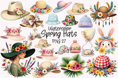 Spring Hats Clipart Bundle - CraftNest - Digital Crafting and Art