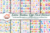 Easter Rainbow Eggs Floral Clipart Bundle