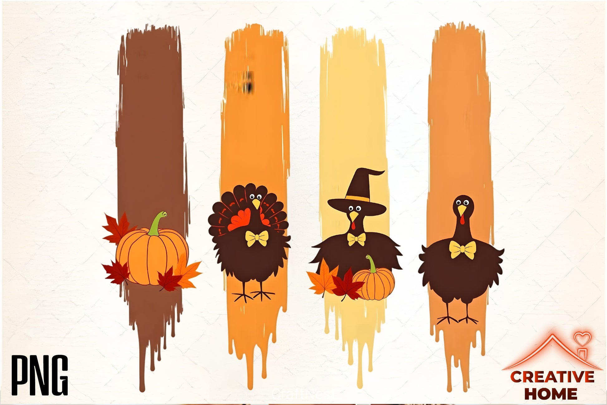 Thanksgiving Turkeys Clipart Bundle - CraftNest - Digital Crafting and Art