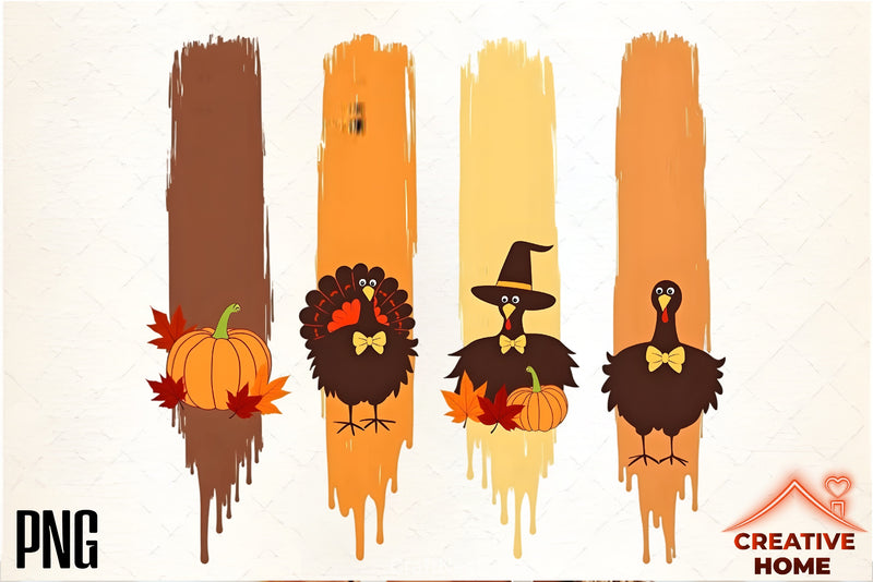 Thanksgiving Turkeys Clipart Bundle - CraftNest - Digital Crafting and Art