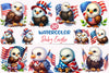 Cute Baby Bald Eagle 4th July Clipart Bundle