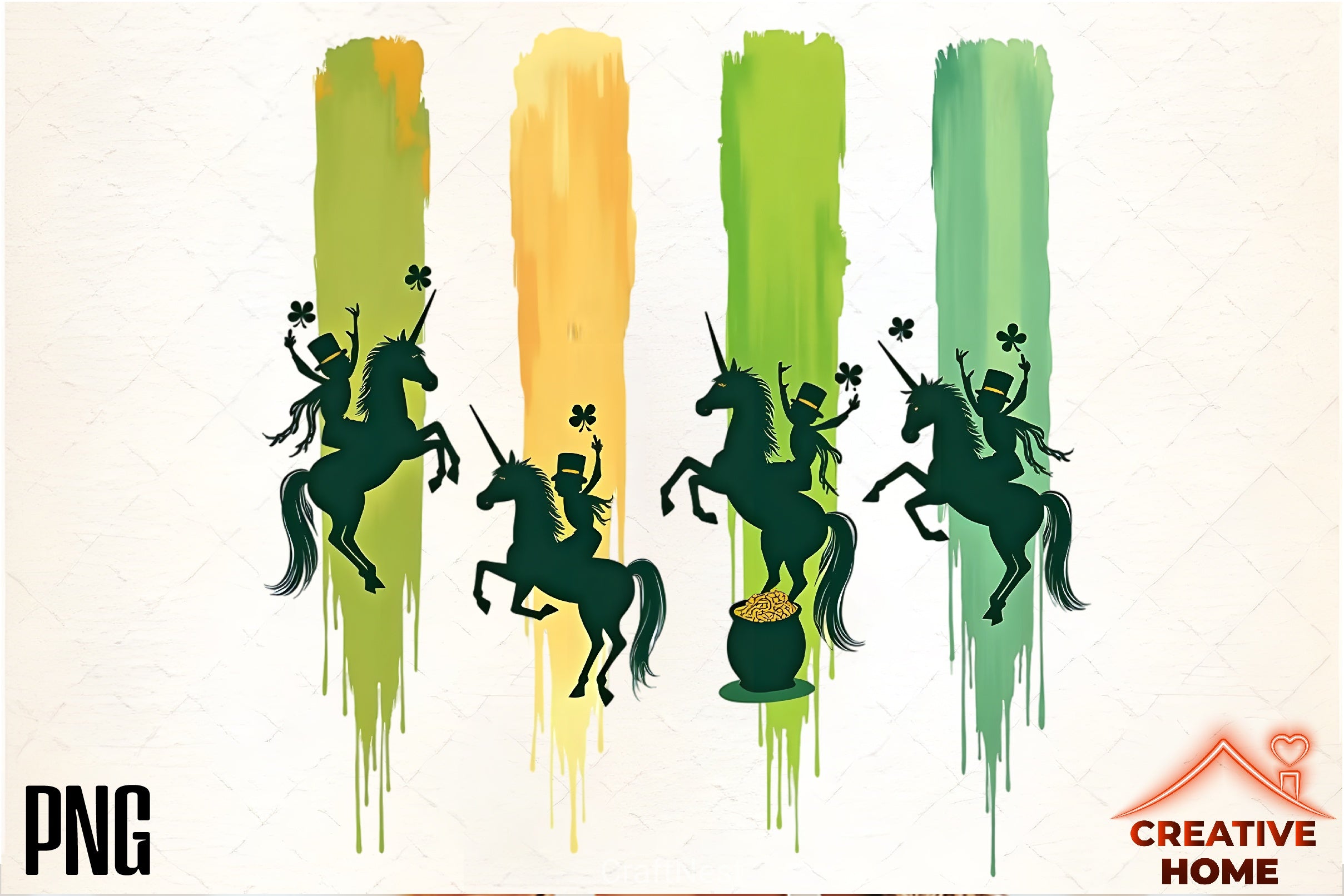 St. Patrick's Day Unicorns Clipart Bundle 1 - CraftNest - Digital Crafting and Art