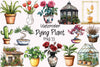 Dying Plant Planter Clipart Bundle