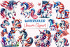 4th of July Unicorn Clipart Bundle 4