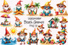 Beach Gnomes Clipart Bundle