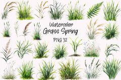 Grass Spring Clipart Bundle - CraftNest - Digital Crafting and Art