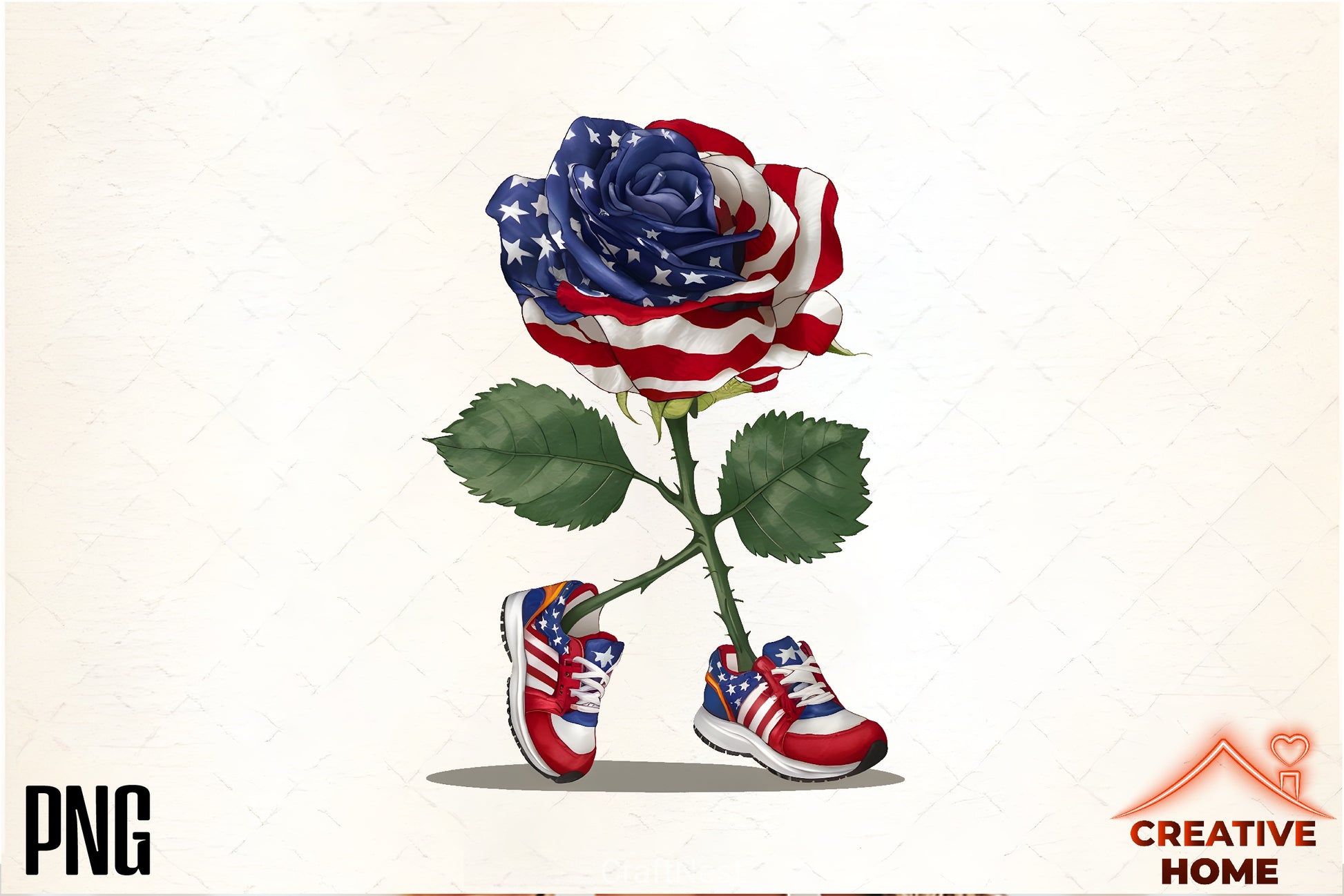 Patriotic Rose Running Shoes Clipart Bundle - CraftNest - Digital Crafting and Art
