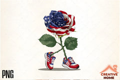 Patriotic Rose Running Shoes Clipart Bundle - CraftNest - Digital Crafting and Art