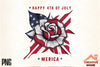 Patriotic Rose Clipart Bundle