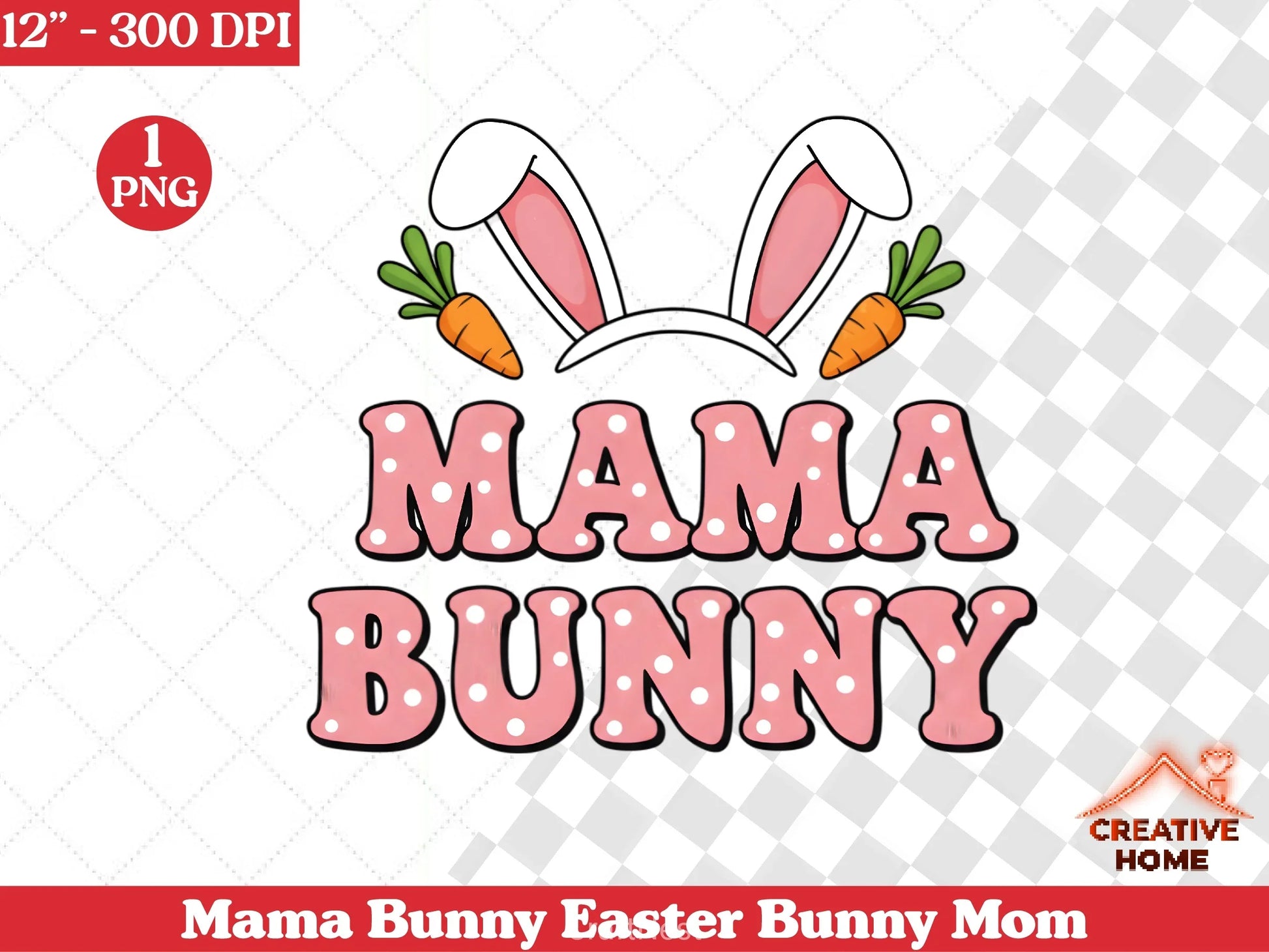 Mama Bunny Easter Clipart Bundle - CraftNest - Digital Crafting and Art
