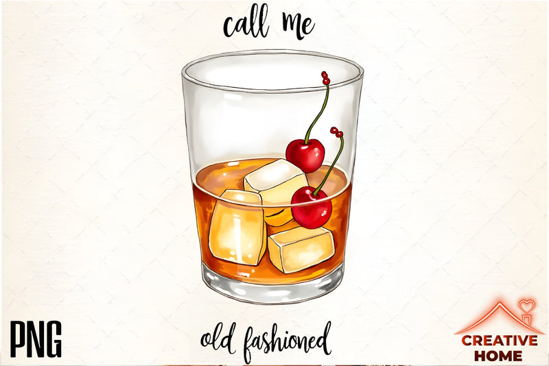 Whiskey & Cherries Clipart Bundle - CraftNest - Digital Crafting and Art