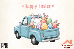 Easter Bunny Truck Clipart Bundle 7 - CraftNest - Digital Crafting and Art